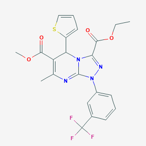 3-Ethyl 6-methyl 7-methyl-5-(2-thienyl)-1-[3-(trifluoromethyl)phenyl]-1,5-dihydro[1,2,4]triazolo[4,3-a]pyrimidine-3,6-dicarboxylate