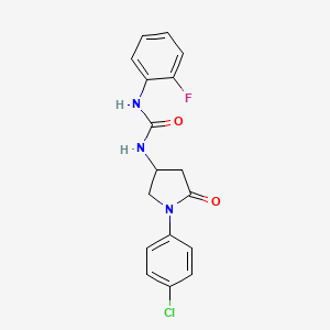 1-(1-(4-Chlorophenyl)-5-oxopyrrolidin-3-yl)-3-(2-fluorophenyl)urea