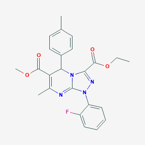 3-Ethyl 6-methyl 1-(2-fluorophenyl)-7-methyl-5-(4-methylphenyl)-1,5-dihydro[1,2,4]triazolo[4,3-a]pyrimidine-3,6-dicarboxylate