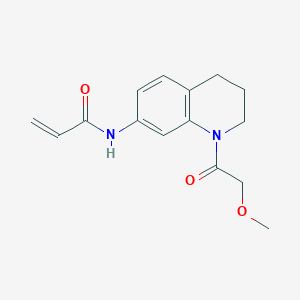molecular formula C15H18N2O3 B2924100 N-[1-(2-Methoxyacetyl)-3,4-dihydro-2H-quinolin-7-yl]prop-2-enamide CAS No. 2361639-08-7