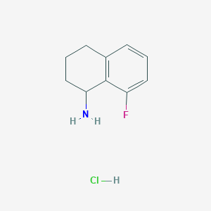 molecular formula C10H13ClFN B2924106 8-Fluoro-1,2,3,4-tetrahydronaphthalen-1-amine hydrochloride CAS No. 2361635-66-5