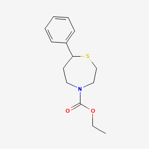 molecular formula C14H19NO2S B2924110 7-苯基-1,4-噻氮杂环-4-甲酸乙酯 CAS No. 1797347-66-0