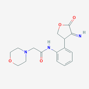 molecular formula C16H19N3O4 B292412 N-[2-(4-imino-5-oxotetrahydro-3-furanyl)phenyl]-2-(4-morpholinyl)acetamide 