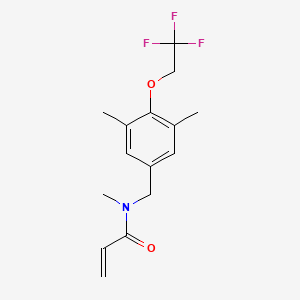 molecular formula C15H18F3NO2 B2924126 N-{[3,5-dimethyl-4-(2,2,2-trifluoroethoxy)phenyl]methyl}-N-methylprop-2-enamide CAS No. 2094862-76-5