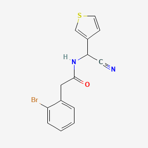 2-(2-bromophenyl)-N-[cyano(thiophen-3-yl)methyl]acetamide