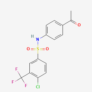 N-(4-acetylphenyl)-4-chloro-3-(trifluoromethyl)benzenesulfonamide