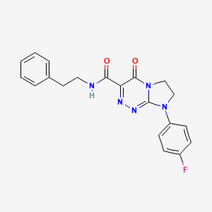 8-(4-fluorophenyl)-4-oxo-N-phenethyl-4,6,7,8-tetrahydroimidazo[2,1-c][1,2,4]triazine-3-carboxamide