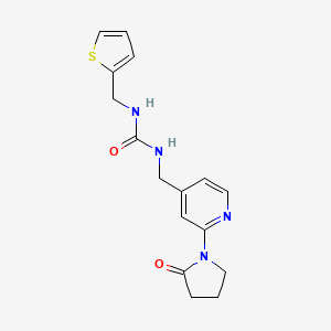 1-{[2-(2-Oxopyrrolidin-1-yl)pyridin-4-yl]methyl}-3-[(thiophen-2-yl)methyl]urea