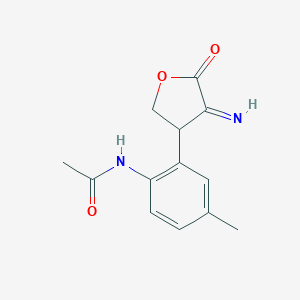 molecular formula C13H14N2O3 B292415 N-[2-(4-imino-5-oxotetrahydro-3-furanyl)-4-methylphenyl]acetamide 