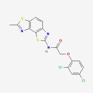 molecular formula C17H11Cl2N3O2S2 B2924153 2-(2,4-dichlorophenoxy)-N-(7-methyl-[1,3]thiazolo[5,4-e][1,3]benzothiazol-2-yl)acetamide CAS No. 394228-02-5