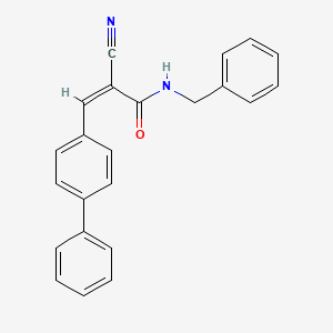 (Z)-N-benzyl-2-cyano-3-(4-phenylphenyl)prop-2-enamide