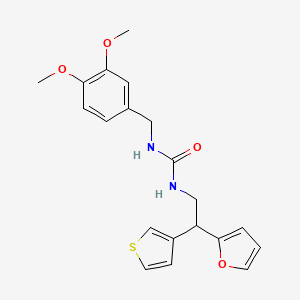 1-[(3,4-Dimethoxyphenyl)methyl]-3-[2-(furan-2-yl)-2-(thiophen-3-yl)ethyl]urea