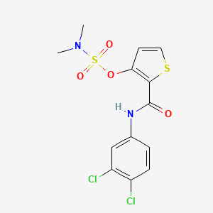 molecular formula C13H12Cl2N2O4S2 B2924170 2-[(3,4-二氯苯胺)羰基]-3-噻吩基-N,N-二甲基磺酸盐 CAS No. 338794-08-4