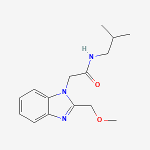 molecular formula C15H21N3O2 B2924171 2-[2-(methoxymethyl)-1H-benzimidazol-1-yl]-N-(2-methylpropyl)acetamide CAS No. 955335-28-1