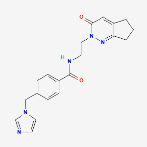 4-((1H-imidazol-1-yl)methyl)-N-(2-(3-oxo-3,5,6,7-tetrahydro-2H-cyclopenta[c]pyridazin-2-yl)ethyl)benzamide