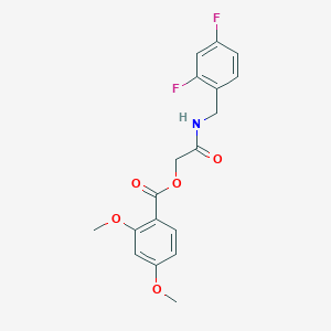 molecular formula C18H17F2NO5 B2924176 2-((2,4-Difluorobenzyl)amino)-2-oxoethyl 2,4-dimethoxybenzoate CAS No. 1242001-26-8