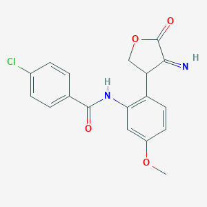 4-chloro-N-[2-(4-imino-5-oxotetrahydro-3-furanyl)-5-methoxyphenyl]benzamide