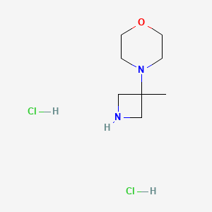 molecular formula C8H18Cl2N2O B2924189 4-(3-甲基氮杂环丁烷-3-基)吗啉二盐酸盐 CAS No. 1152111-52-8