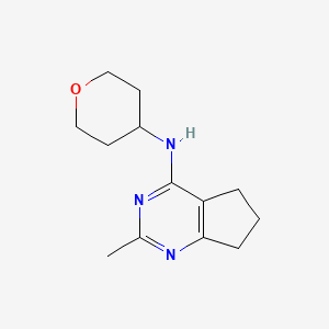 molecular formula C13H19N3O B2924196 2-methyl-N-(tetrahydro-2H-pyran-4-yl)-6,7-dihydro-5H-cyclopenta[d]pyrimidin-4-amine CAS No. 2320820-61-7