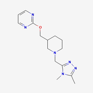 2-[[1-[(4,5-Dimethyl-1,2,4-triazol-3-yl)methyl]piperidin-3-yl]methoxy]pyrimidine