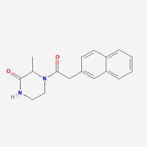 molecular formula C17H18N2O2 B2924199 3-Methyl-4-(2-(naphthalen-2-yl)acetyl)piperazin-2-one CAS No. 1105702-14-4
