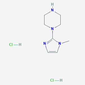 molecular formula C8H16Cl2N4 B2924201 1-(1-methyl-1H-imidazol-2-yl)piperazine dihydrochloride CAS No. 1394041-47-4