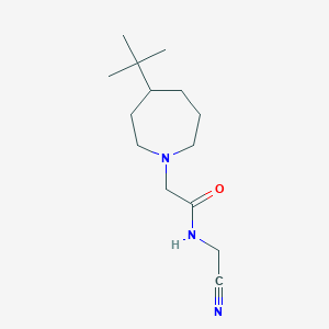 molecular formula C14H25N3O B2924212 2-(4-tert-butylazepan-1-yl)-N-(cyanomethyl)acetamide CAS No. 1355841-41-6