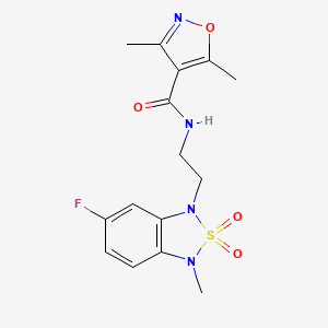 N-(2-(6-fluoro-3-methyl-2,2-dioxidobenzo[c][1,2,5]thiadiazol-1(3H)-yl)ethyl)-3,5-dimethylisoxazole-4-carboxamide