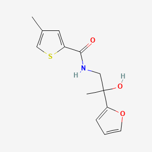 molecular formula C13H15NO3S B2924226 N-(2-(furan-2-yl)-2-hydroxypropyl)-4-methylthiophene-2-carboxamide CAS No. 1396871-30-9