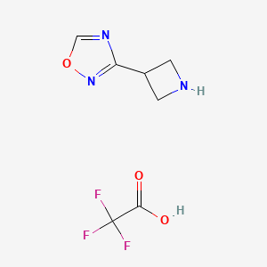 molecular formula C7H8F3N3O3 B2924228 3-(Azetidin-3-yl)-1,2,4-oxadiazole trifluoroacetic acid CAS No. 2193067-40-0