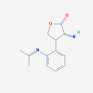 molecular formula C13H14N2O2 B292423 3-imino-4-{2-[(1-methylethylidene)amino]phenyl}dihydro-2(3H)-furanone 