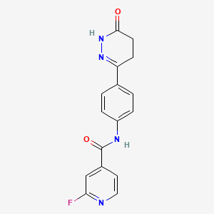 2-fluoro-N-[4-(6-oxo-1,4,5,6-tetrahydropyridazin-3-yl)phenyl]pyridine-4-carboxamide