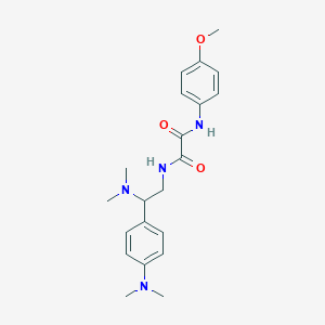 molecular formula C21H28N4O3 B2924241 N1-(2-(dimethylamino)-2-(4-(dimethylamino)phenyl)ethyl)-N2-(4-methoxyphenyl)oxalamide CAS No. 899728-92-8