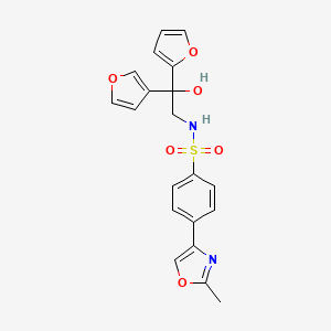 N-(2-(furan-2-yl)-2-(furan-3-yl)-2-hydroxyethyl)-4-(2-methyloxazol-4-yl)benzenesulfonamide