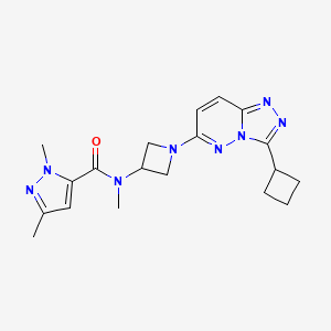 N-(1-{3-cyclobutyl-[1,2,4]triazolo[4,3-b]pyridazin-6-yl}azetidin-3-yl)-N,1,3-trimethyl-1H-pyrazole-5-carboxamide
