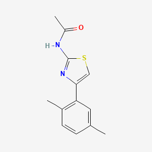 molecular formula C13H14N2OS B2924256 N-[4-(2,5-dimethylphenyl)-1,3-thiazol-2-yl]acetamide CAS No. 312750-81-5
