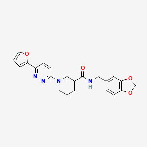 N-(benzo[d][1,3]dioxol-5-ylmethyl)-1-(6-(furan-2-yl)pyridazin-3-yl)piperidine-3-carboxamide