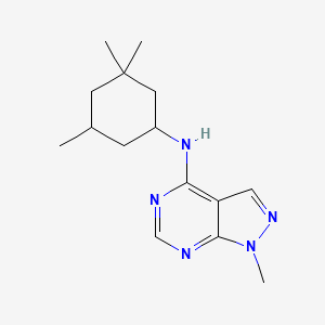 molecular formula C15H23N5 B2924277 1-methyl-N-(3,3,5-trimethylcyclohexyl)-1H-pyrazolo[3,4-d]pyrimidin-4-amine CAS No. 869073-52-9