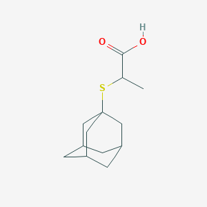 molecular formula C13H20O2S B2924282 2-(1-Adamantylsulfanyl)propanoic acid CAS No. 96196-77-9