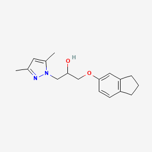 1-(2,3-dihydro-1H-inden-5-yloxy)-3-(3,5-dimethyl-1H-pyrazol-1-yl)propan-2-ol