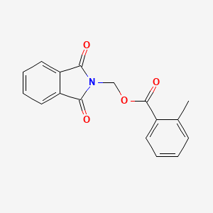 molecular formula C17H13NO4 B2924288 (1,3-Dioxoisoindolin-2-yl)methyl 2-methylbenzoate CAS No. 536722-01-7