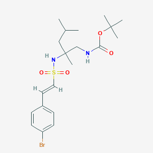 molecular formula C20H31BrN2O4S B2924290 tert-butyl N-{2-[(E)-2-(4-bromophenyl)ethenesulfonamido]-2,4-dimethylpentyl}carbamate CAS No. 2094952-84-6