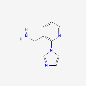 molecular formula C9H10N4 B2924300 [2-(1H-咪唑-1-基)吡啶-3-基]甲胺 CAS No. 954261-20-2