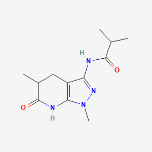 molecular formula C12H18N4O2 B2924301 N-(1,5-dimethyl-6-oxo-4,5,6,7-tetrahydro-1H-pyrazolo[3,4-b]pyridin-3-yl)isobutyramide CAS No. 1210020-22-6