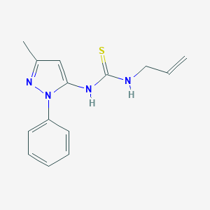 molecular formula C14H16N4S B292431 1-(5-Methyl-2-phenylpyrazol-3-yl)-3-prop-2-enylthiourea 