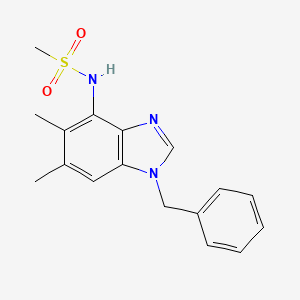molecular formula C17H19N3O2S B2924314 N-(1-benzyl-5,6-dimethyl-1H-1,3-benzimidazol-4-yl)methanesulfonamide CAS No. 338410-68-7