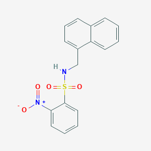 molecular formula C17H14N2O4S B2924319 (Naphthylmethyl)((2-nitrophenyl)sulfonyl)amine CAS No. 1022542-98-8