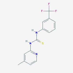 molecular formula C14H12F3N3S B292432 N-(4-methyl-2-pyridinyl)-N'-[3-(trifluoromethyl)phenyl]thiourea 