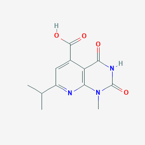 molecular formula C12H13N3O4 B2924322 7-异丙基-1-甲基-2,4-二氧代-1,2,3,4-四氢-吡啶并[2,3-d]嘧啶-5-甲酸 CAS No. 924867-85-6