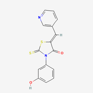 (Z)-3-(3-hydroxyphenyl)-5-(pyridin-3-ylmethylene)-2-thioxothiazolidin-4-one